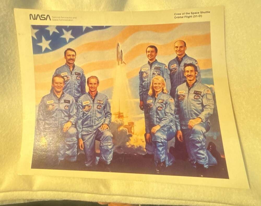 Vintage NASA 8" x 10" Print Crew Of The Space Shuttle Orbital Flight (51-D)